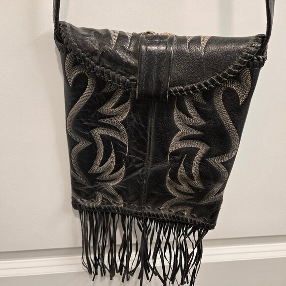 Retro Cowboy Boot Bag with Fringe - Picture 2 of 5